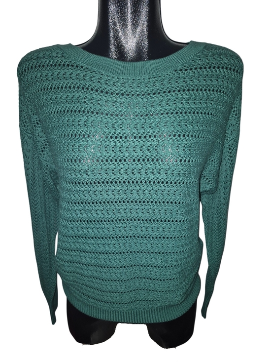 Reitmans Sweaters - Reitman's Women’s Teal Open-Knit Sweater NWT Size S